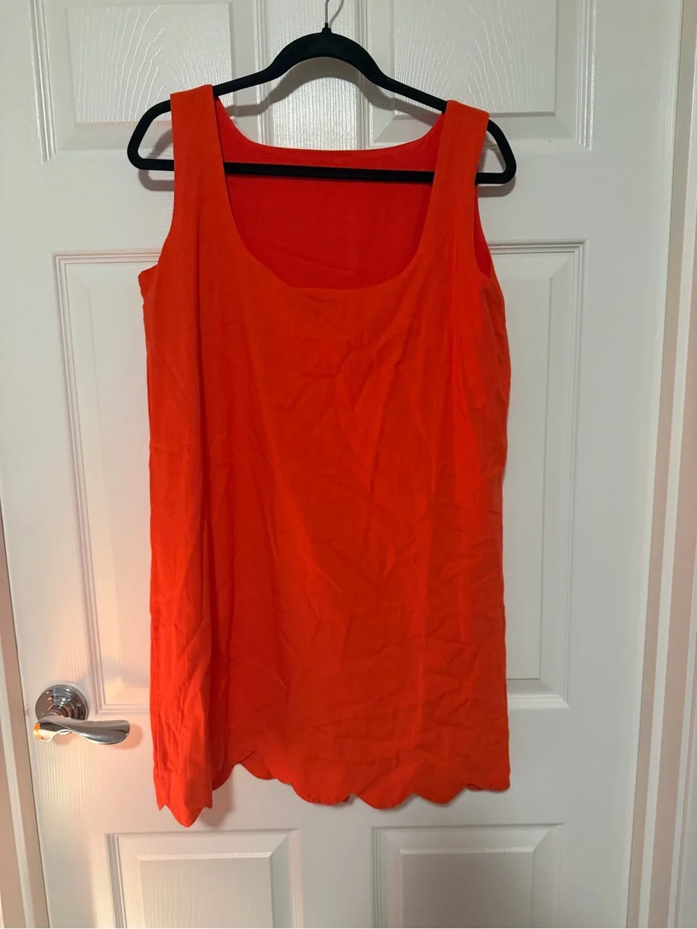 Kate Spade x Target Bright Orange Sleeveless Scallop Hem Shift Dress
